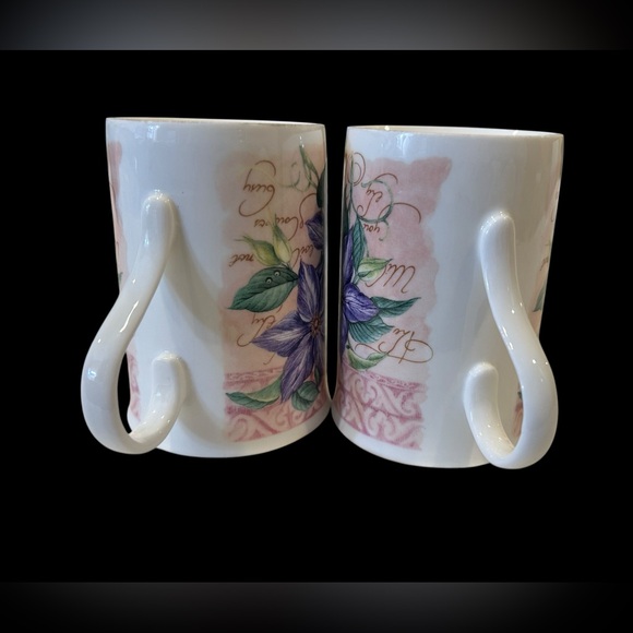 Crown Trent China Limited Fine Bone China  floral design mugs (2) - Picture 6 of 8